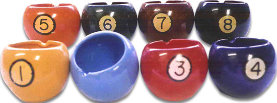 ボール形灰皿　1箱  60%OFF  (8個入り　-　ナンバー 1～8)
