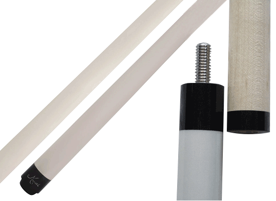 Meucci Break Cue with Maple Shaft - White